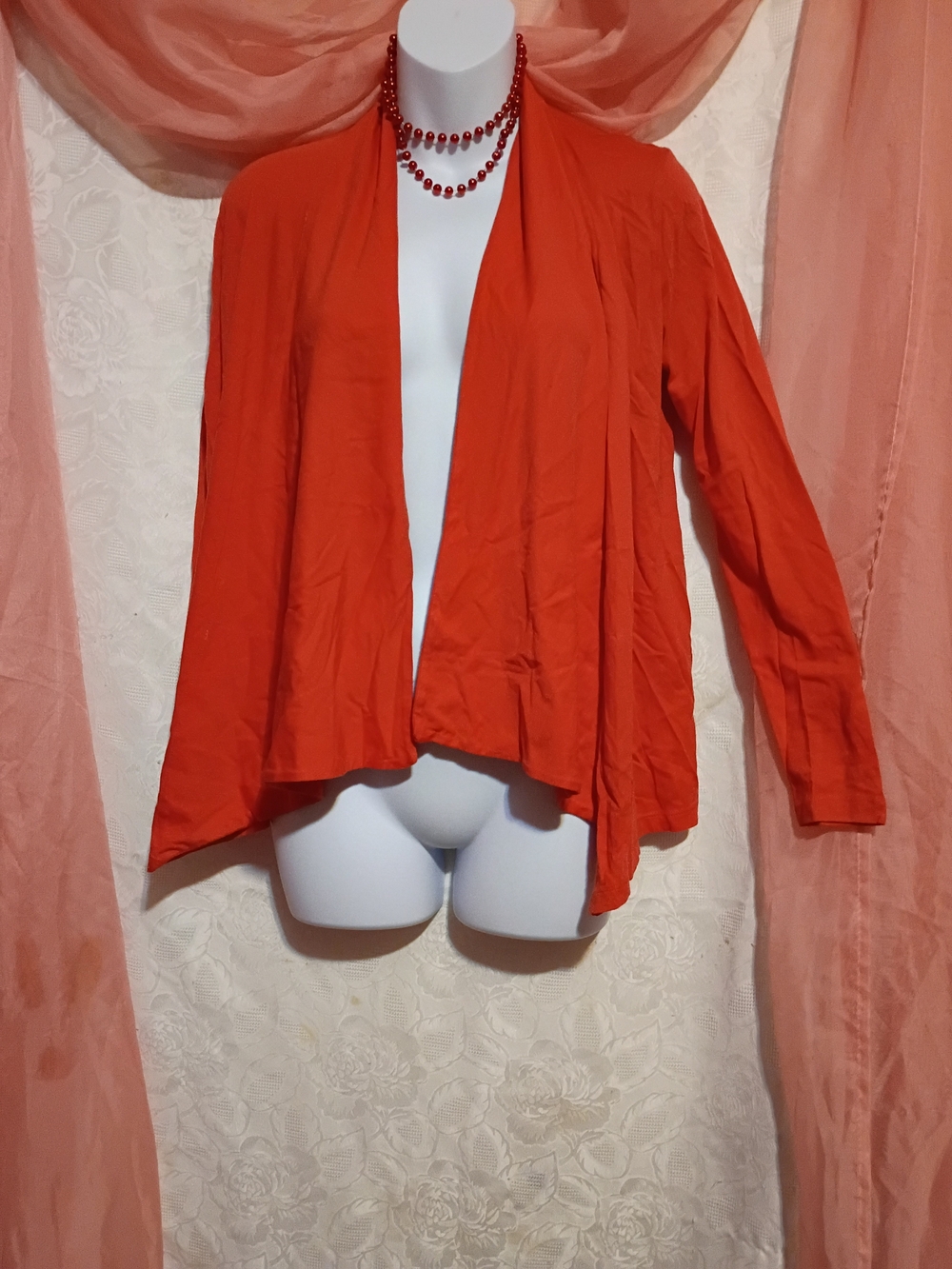 🛍️ BUNDLE ONLY🛍️Jones New York Brick Red Open-Front Lightweight Cardigan